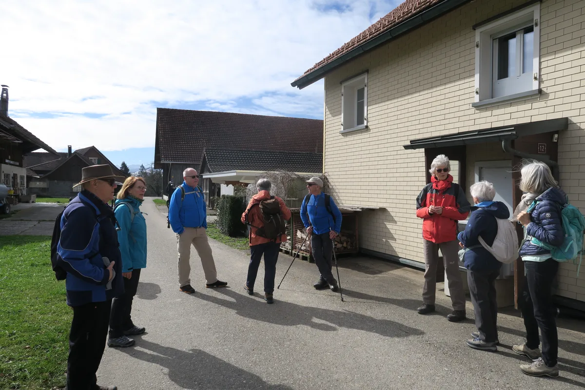 Die Seniorenwandergruppe Hittnau auf ihrer ersten Wanderung in diesem Jahr.